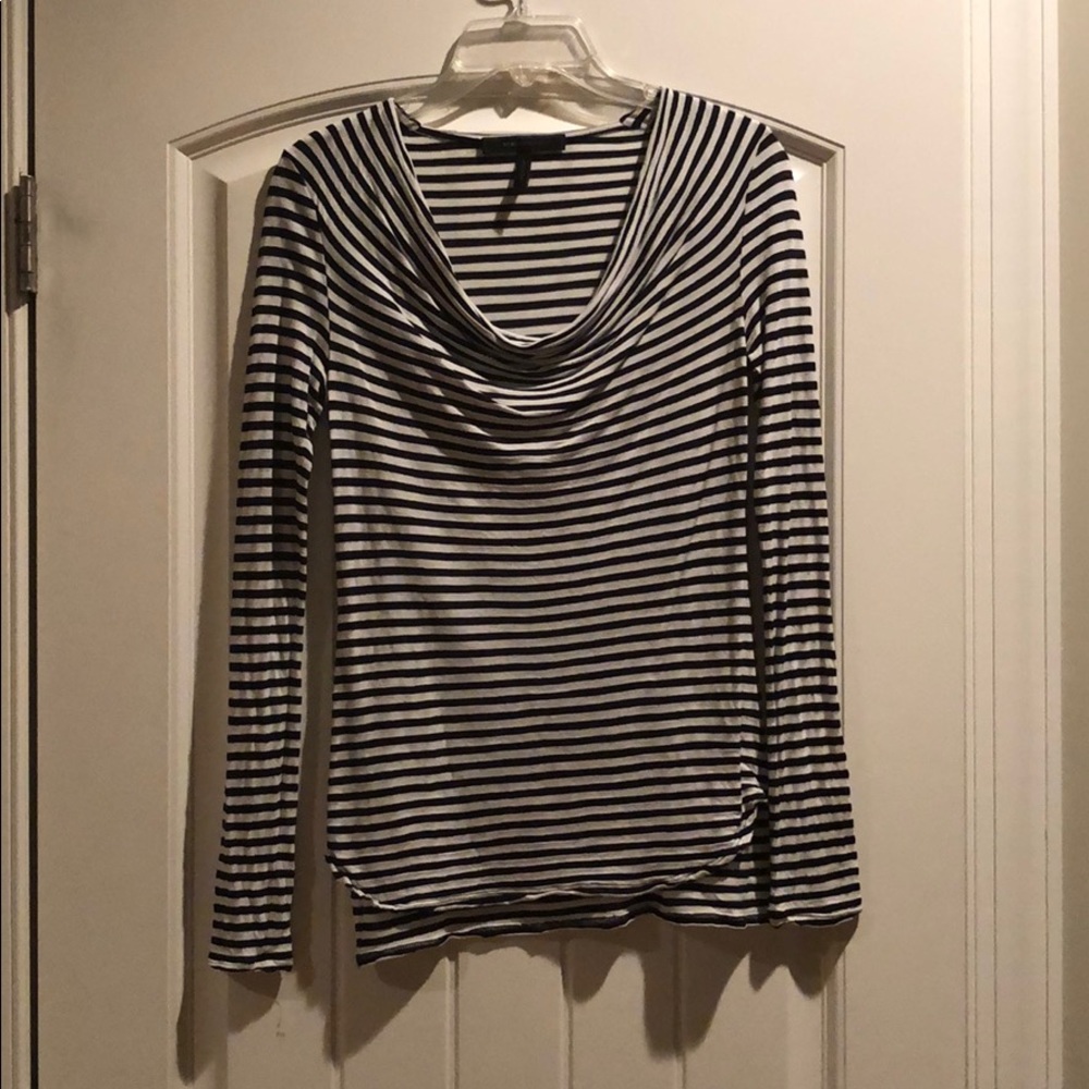 BCBG MAXAZRIA long sleeve stripe top